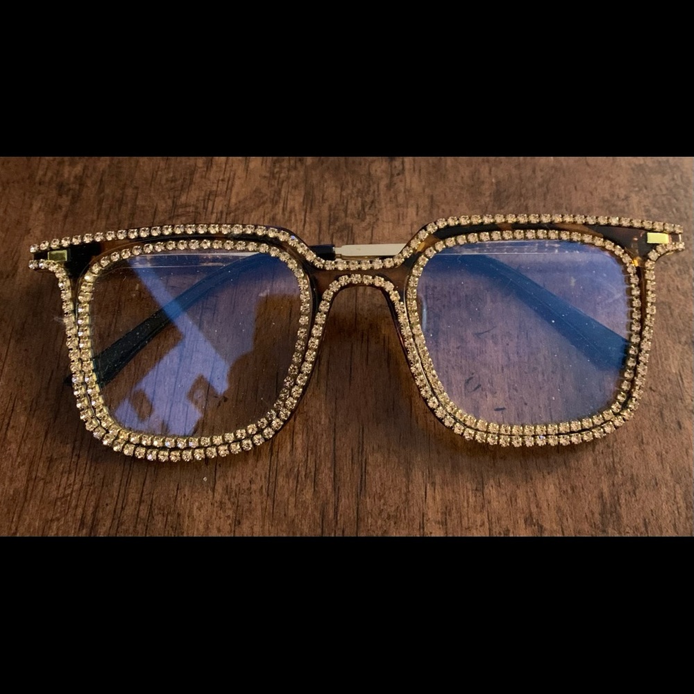 Bling cheetah print glasses (New)